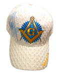  White Mason Symbol Baseball Cap