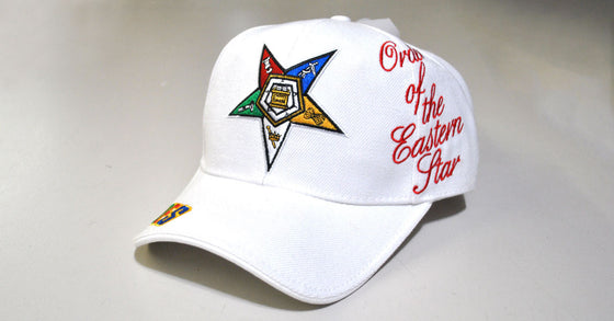 White OES Baseball Cap